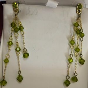 Crystal hanging earrings